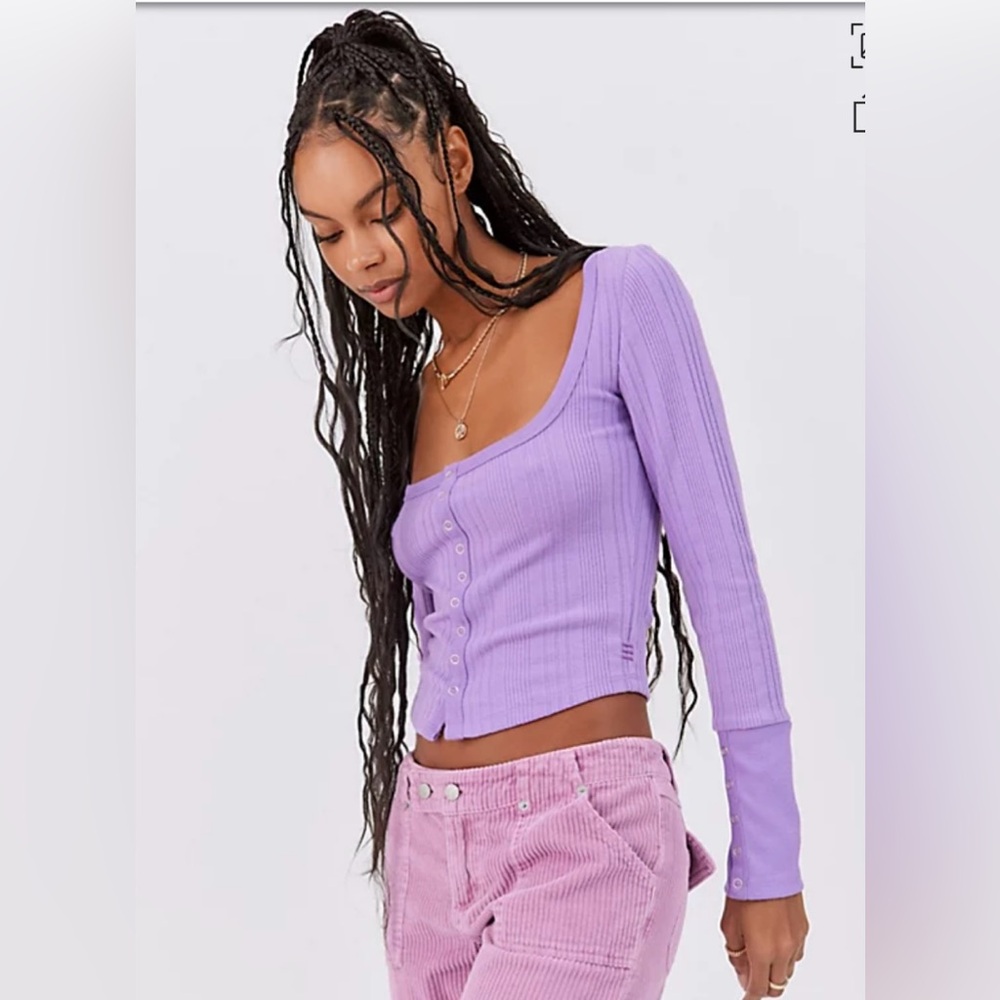 BDG Urban Outfitters Ribbed Knit Top Sz S